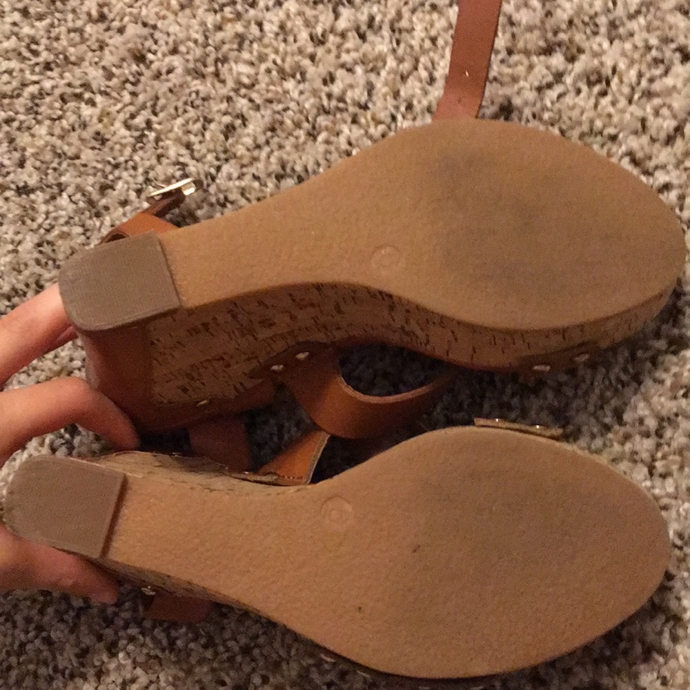 Camel Cork Wedged sandals - Picture 5 of 6
